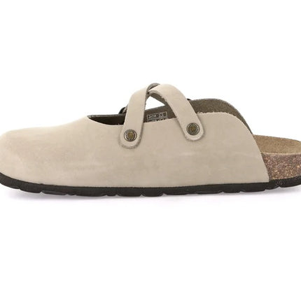Grunland Sandali Plantare Morbido Sughero Bio Donna in Nabuk Kaki CB6684 SARA KAKI Grunland 