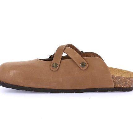 Grunland Sandali Plantare Morbido Sughero Bio Donna in Nabuk Marrone CB6684 SARA MARRONE Grunland 