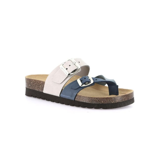 Grunland Sandalo Plantare Infradito Sughero Bio Donna in Nabuk Blu Multi CC0078 HOLA JEANS Grunland 