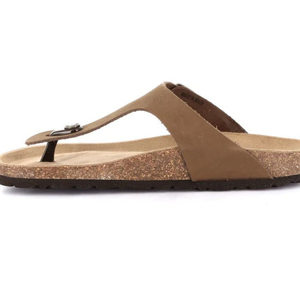 Grunland Sandali Infradito Plantare Morbido Sughero Bio Donna in Nabuk Marrone CC6001 SARA MARRONE Grunland 