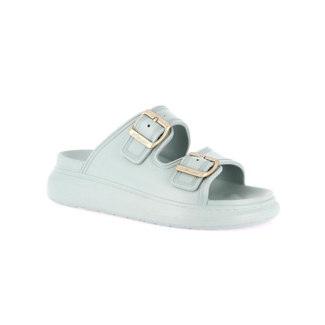 Grunland Sandali Ciabatta Platform Doppia Fibbia Donna in Gomma Salvia CI1906 DALA SALVIA Grunland 