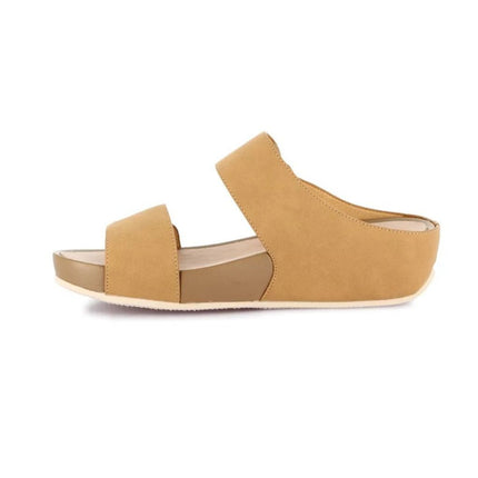 Grunland Sandalo Donna Ciabatta Confort con Velcro in Tessuto Cuoio CI3114 DIRA TAN Grunland 