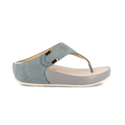 Grunland Infradito Donna Ciabatta Confort con Velcro in Tessuto Jeans CI3115 DIRA AVIO Grunland 