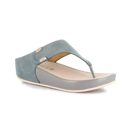 Grunland Infradito Donna Ciabatta Confort con Velcro in Tessuto Jeans CI3115 DIRA AVIO Grunland 