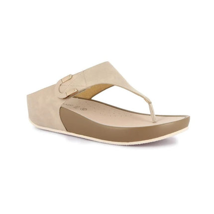 Grunland Infradito Donna Ciabatta Confort con Velcro in Tessuto Beige CI3115 DIRA BEIGE Grunland 