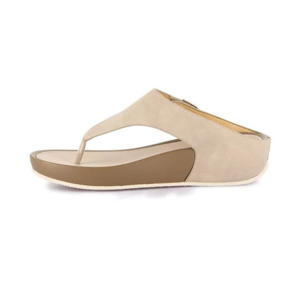 Grunland Infradito Donna Ciabatta Confort con Velcro in Tessuto Beige CI3115 DIRA BEIGE Grunland 