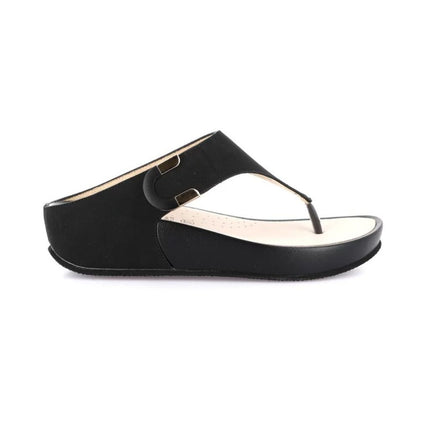 Grunland Infradito Donna Ciabatta Confort con Velcro in Tessuto Nero CI3115 DIRA BLACK Grunland 