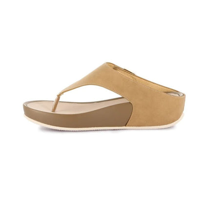 Grunland Infradito Donna Ciabatta Confort con Velcro in Tessuto Cuoio CI3115 DIRA TAN Grunland 