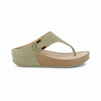 Grunland Infradito Donna Ciabatta Confort con Velcro in Tessuto Oliva CI3115 DIRA VERDE Grunland 