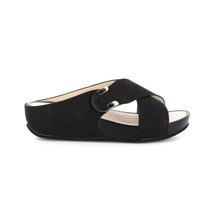 Grunland Sandalo Donna Ciabatta Confort con Velcro in Tessuto Nero CI3116 DIRA BLACK Grunland 