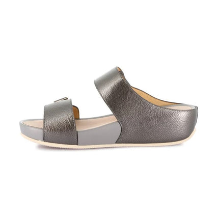 Grunland Sandalo Donna Ciabatta Confort con Velcro in Tessuto Antracite CI3117 DIRA ANTRACITE Grunland 
