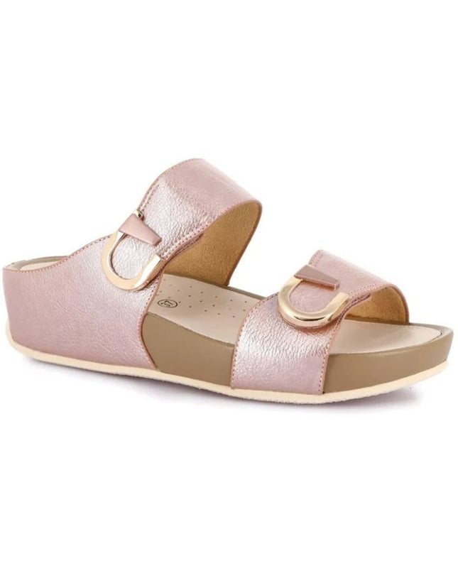 Grunland Sandalo Donna Ciabatta Confort con Velcro in Tessuto Cipria CI3117 DIRA CIPRIA Grunland 