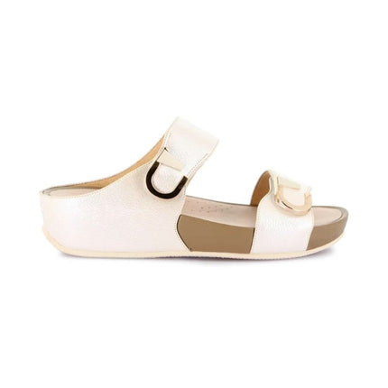 Grunland Sandalo Donna Ciabatta Confort con Velcro in Tessuto Bianco CI3117 DIRA WHITE Grunland 