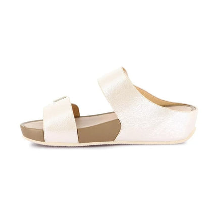 Grunland Sandalo Donna Ciabatta Confort con Velcro in Tessuto Bianco CI3117 DIRA WHITE Grunland 