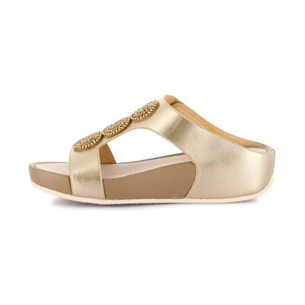 Grunland Sandalo Donna Ciabatta Confort con Velcro in Tessuto Platino CI3122 DIRA LAMINATO Grunland 