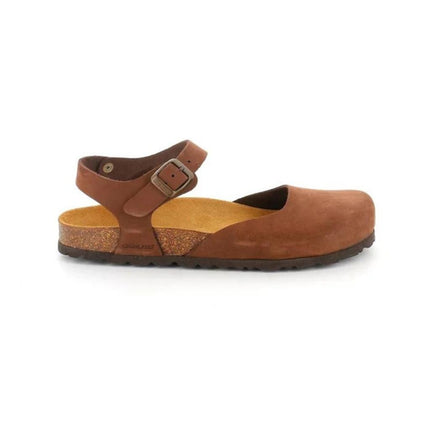 Grunland Sandali Chiusi con Plantare Morbido Sughero Bio Donna in Nabuk Marrone SB6002 SARA MARRONE Grunland 