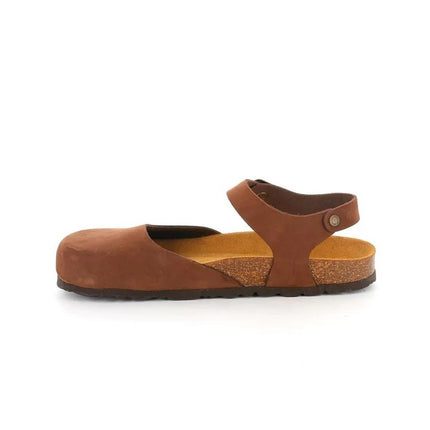Grunland Sandali Chiusi con Plantare Morbido Sughero Bio Donna in Nabuk Marrone SB6002 SARA MARRONE Grunland 