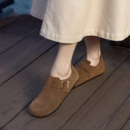 Grunland Scarpa London con Plantare Morbido Sughero Bio Donna in Camoscio Tortora SC6170 SARA TORTORA Grunland 