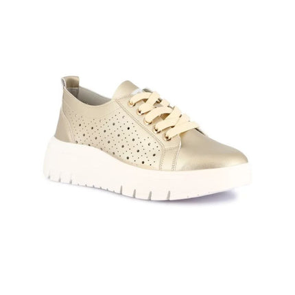 Grunland Sneakers Traforata Donna in Ecopelle Platino SC6180 SEVA LAMINATO Grunland 