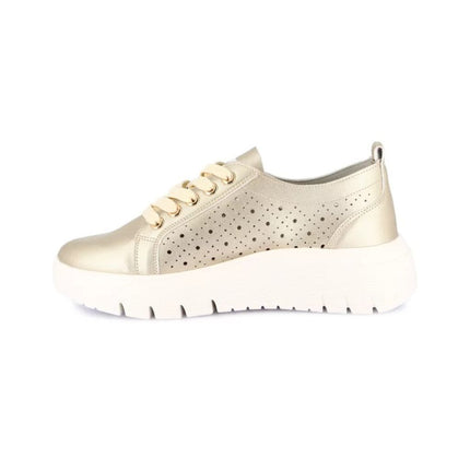 Grunland Sneakers Traforata Donna in Ecopelle Platino SC6180 SEVA LAMINATO Grunland 