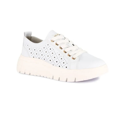 Grunland Sneakers Traforata Donna in Ecopelle Bianca SC6180 SEVA WHITE Grunland 