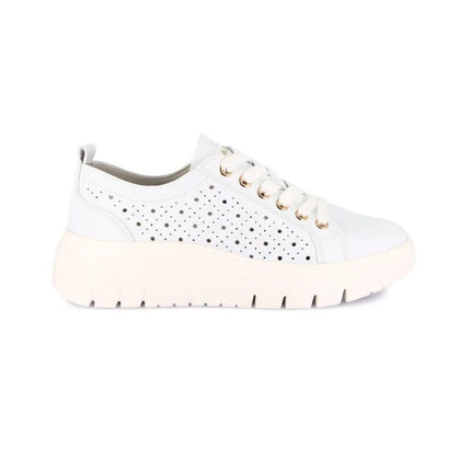 Grunland Sneakers Traforata Donna in Ecopelle Bianca SC6180 SEVA WHITE Grunland 