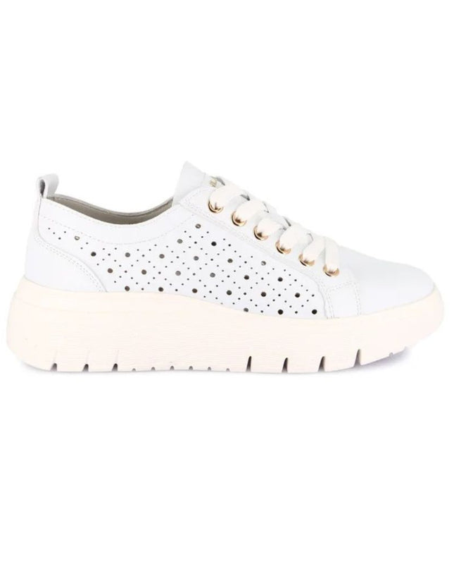 Grunland Sneakers Traforata Donna in Ecopelle Bianca SC6180 SEVA WHITE Grunland 