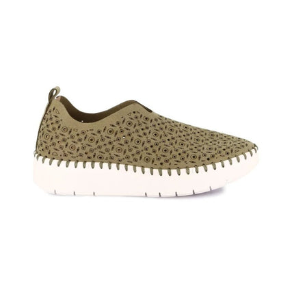 Grunland Slipon Traforata Donna in Tessuto Oliva SC6184 SILI VERDE Grunland 