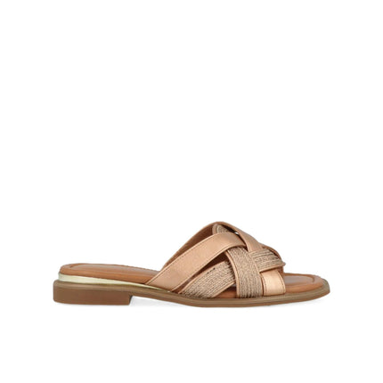 Impronte Sandalo Flat Donna in Tessuto Rose Gold SERENELLA BRAID ROSE GOLD Impronte 