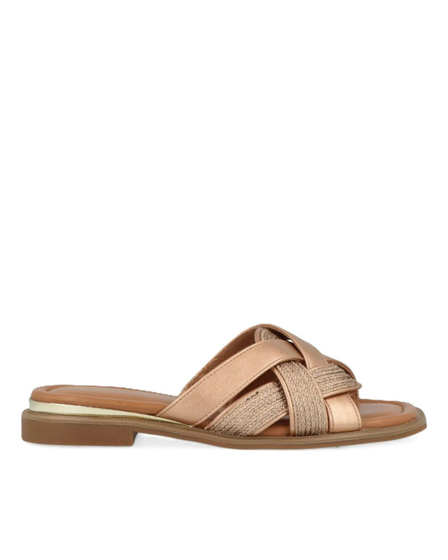 Impronte Sandalo Flat Donna in Tessuto Rose Gold SERENELLA BRAID ROSE GOLD Impronte 