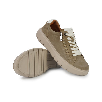 Impronte Sneakers Charms Uomo Lacci e Zip in Camoscio Sabbia VENIER ZIPU SAND Impronte 