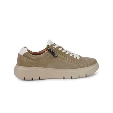 Impronte Sneakers Charms Uomo Lacci e Zip in Camoscio Sabbia VENIER ZIPU SAND Impronte 