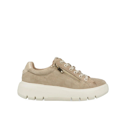 Impronte Sneakers Donna con Lacci e Zip in Camoscio Sabbia VENIER ZIP D SEUDE SAND Impronte 