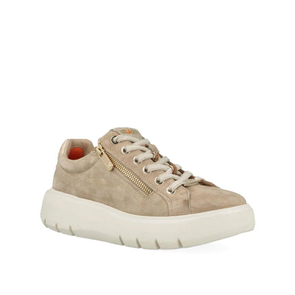 Impronte Sneakers Donna con Lacci e Zip in Camoscio Sabbia VENIER ZIP D SEUDE SAND Impronte 