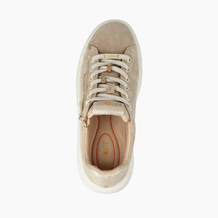 Impronte Sneakers Donna con Lacci e Zip in Camoscio Sabbia VENIER ZIP D SEUDE SAND Impronte 