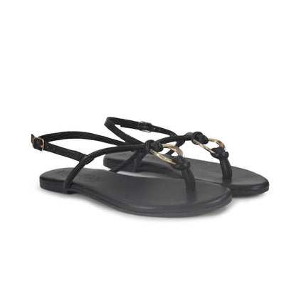 Inuovo Sanalo Infradito Basso Donna in Pelle Nera 26031 BLACK Inuovo 