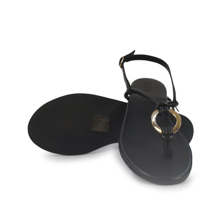 Inuovo Sanalo Infradito Basso Donna in Pelle Nera 26031 BLACK Inuovo 
