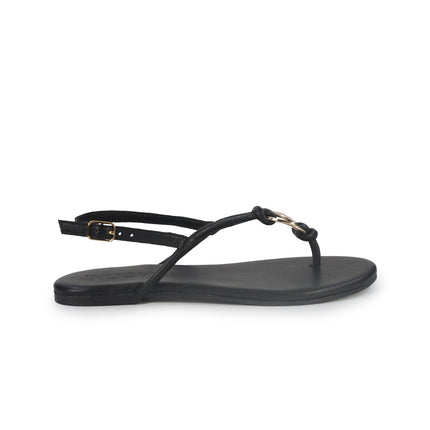 Inuovo Sanalo Infradito Basso Donna in Pelle Nera 26031 BLACK Inuovo 