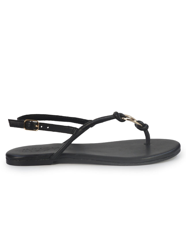 Inuovo Sanalo Infradito Basso Donna in Pelle Nera 26031 BLACK Inuovo 