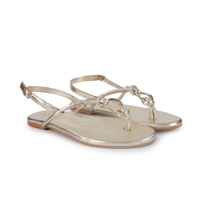 Inuovo Sanalo Infradito Basso Donna in Pelle Oro 26031 GOLD Inuovo 