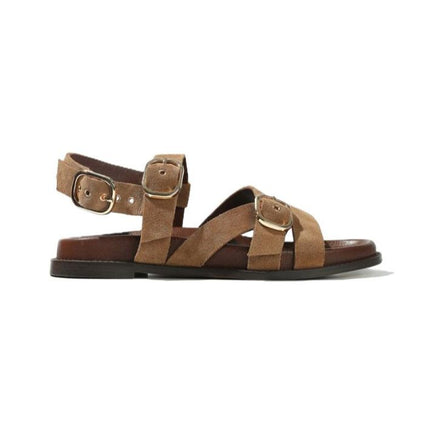 Inuovo Sandalo Donna con Plantare Anatomco in Camoscio Sigaro 51006 CAMOSCIO Inuovo 