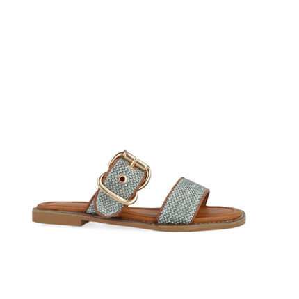 Jeep Sandalo Flat Donna in Tessuto Avio Jeans BILOXI SANDAL LIGHT BLUE Jeep Footwear 