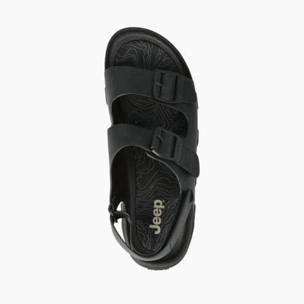Jeep Sandali Trekking Outdoor Uomo in Ecopelle Nero DAYTONA SANDAL BLACK Jeep Footwear 