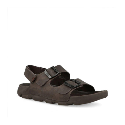 Jeep Sandali Trekking Outdoor Uomo in Ecopelle Marrone DAYTONA SANDAL DARK BROWN Jeep Footwear 