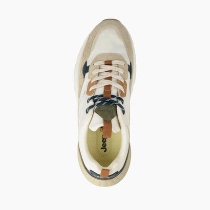 Jeep Sneakers Uomo in Camoscio Multicolor Bianco GROOVE NYLON WHITE MULTI Jeep Footwear 