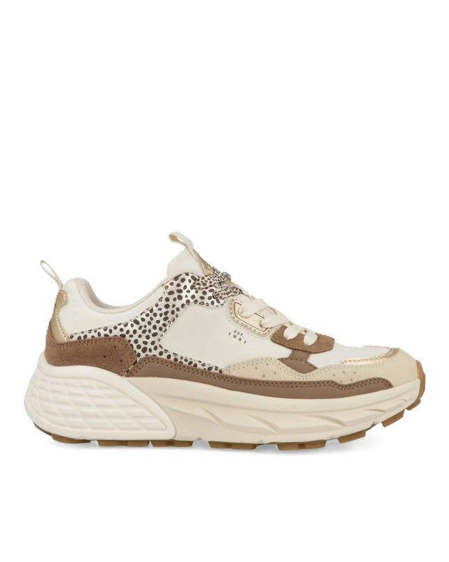 Jeep Sneakers Donna in Camoscio Multicolor Bianco Animalier GROOVE SAFARI ANIMALIER Jeep Footwear 