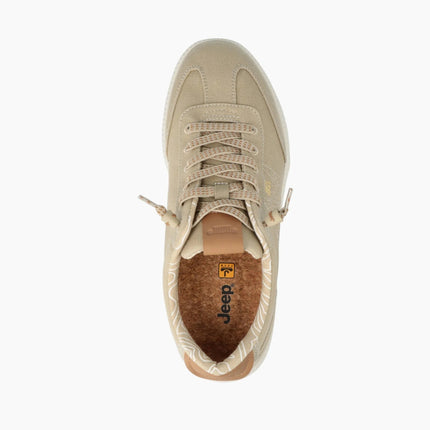 Jeep Sneakers Bassa da Uomo in Tessuto Canvas Beige JEEPSTER BEIGE Jeep Footwear 