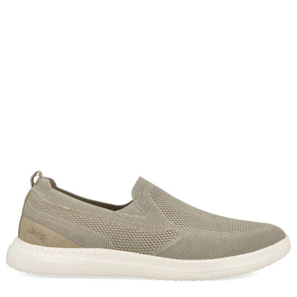 Jeep Mocassino Uomo Slip On in Tessuto Beige KAROO SLIP ON SAND Jeep Footwear 