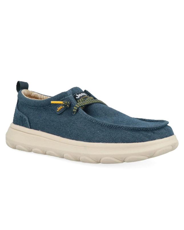 Jeep Wallabee Slip On Uomo in Tessuto Blu KAUAI WALLABEE NAVY Jeep Footwear 