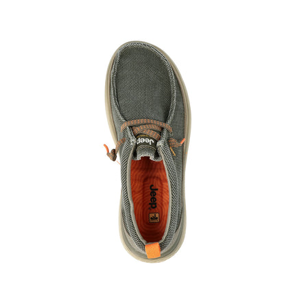 Jeep Wallabee Slip On Uomo in Tessuto Verde KAUAI WALLABEE KNT MILITARY Jeep Footwear 
